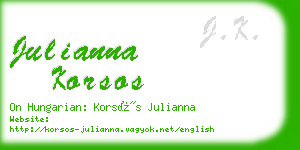 julianna korsos business card